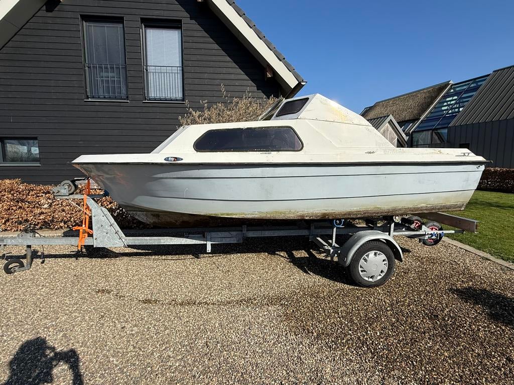 Polyester vis en console boot opknapper, Ophalen, Polyester, Buitenboordmotor