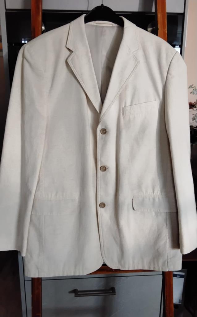 Linnen mix zomer Colbert mt 50 in Ecrü, Ophalen of Verzenden, Nieuw, Maat 48/50 (M), Beige