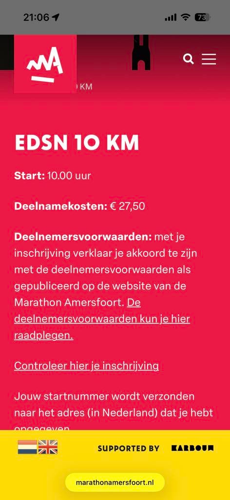 Gezocht startbewijs 10km marathon Amersfoort, Tickets en Kaartjes, Evenementen en Festivals, Eén persoon