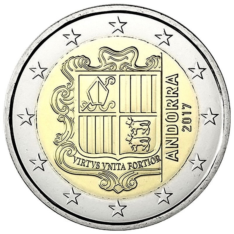 2 Euro Andorra 2017 UNC - Reguliere Munt, Ophalen of Verzenden, Overige landen, 2 euro, Losse munt