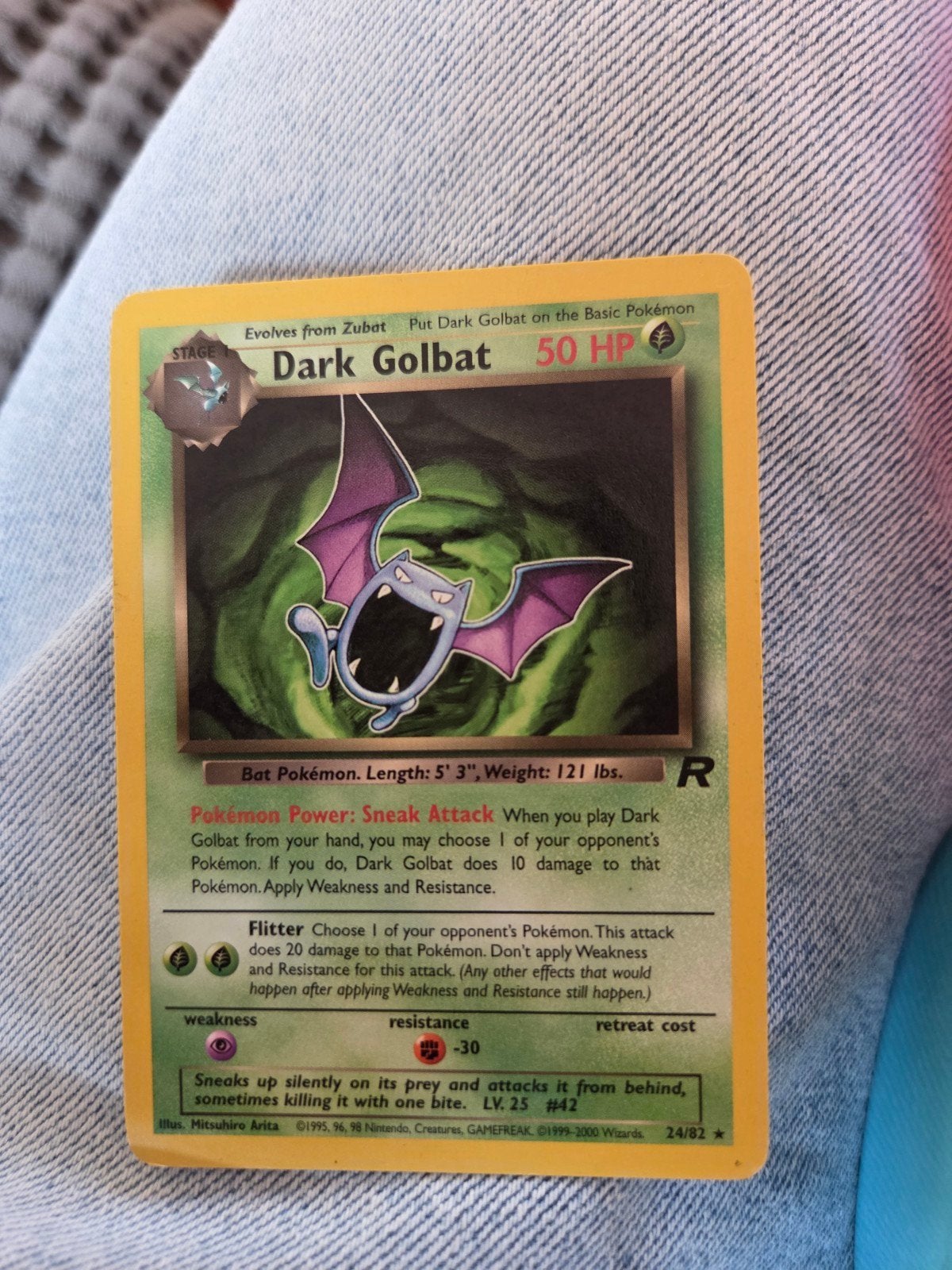 Pokémon Kaart: Dark Golbat (24/82) - Team Rocket Set, Ophalen of Verzenden, Gebruikt, Losse kaart