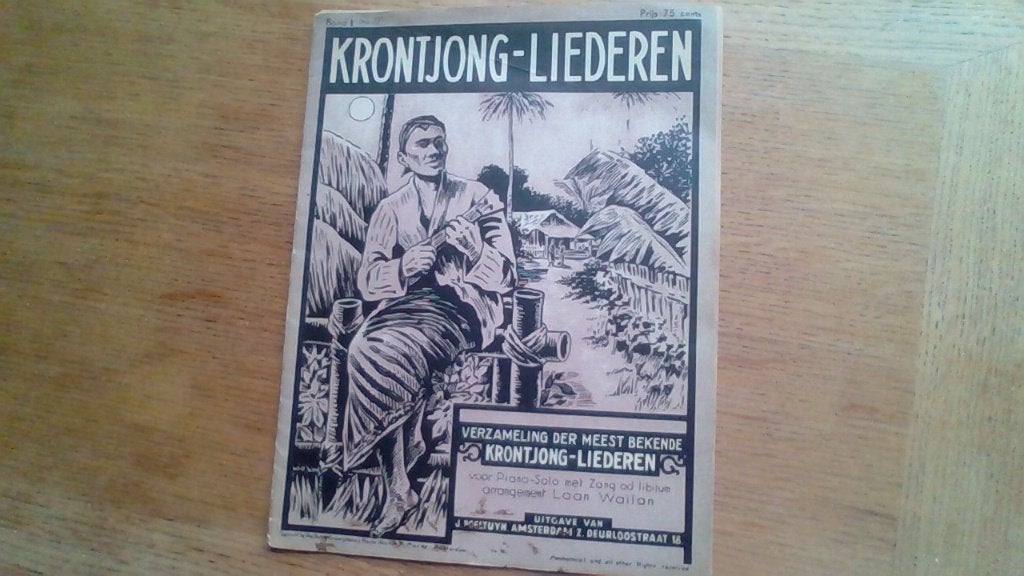 Krontjong Liederen, Muziek en Instrumenten, Bladmuziek, Zang, Gebruikt, Wereldmuziek, Overige soorten