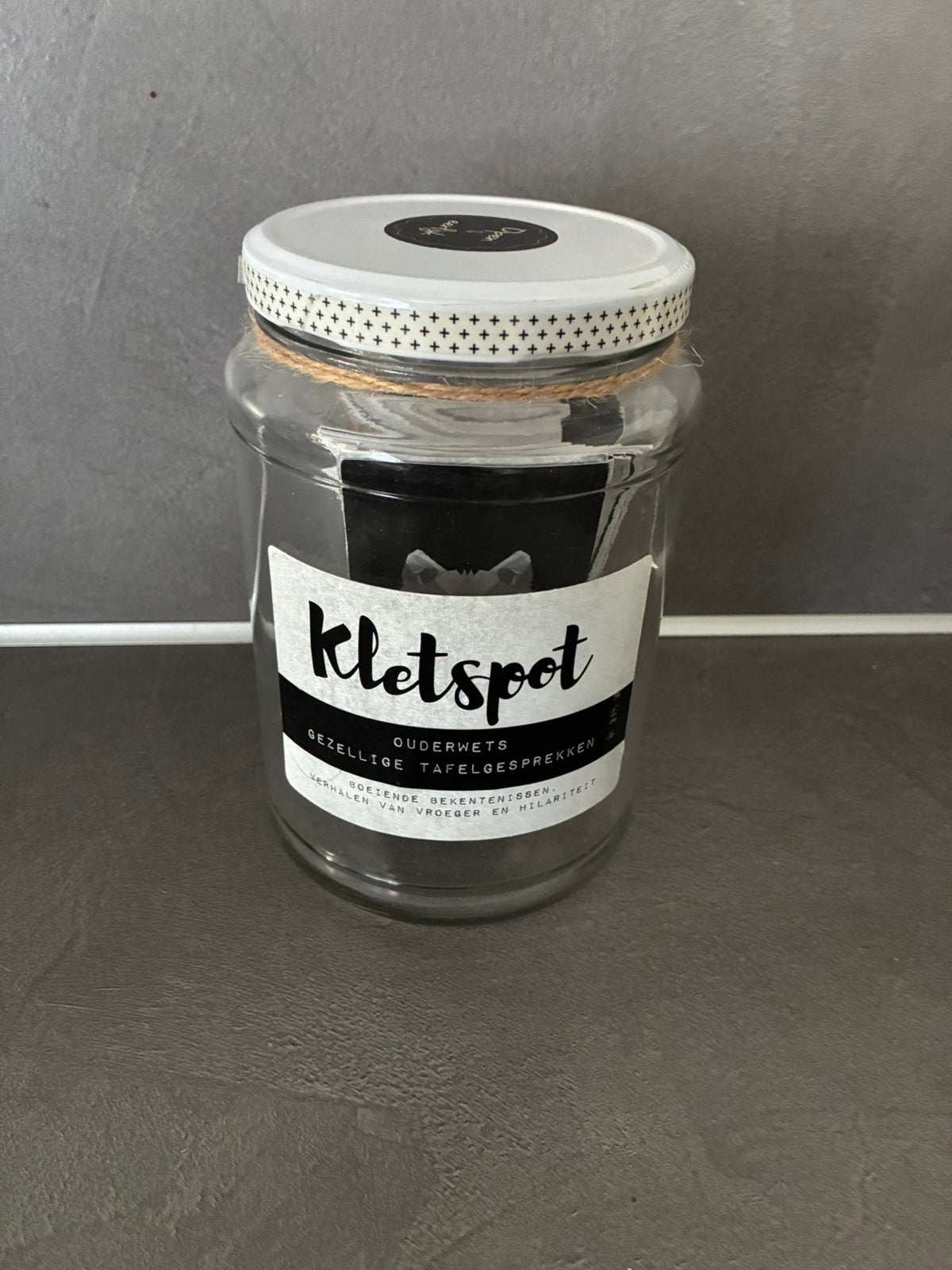 Kletspot, Ophalen of Verzenden, Zo goed als nieuw
