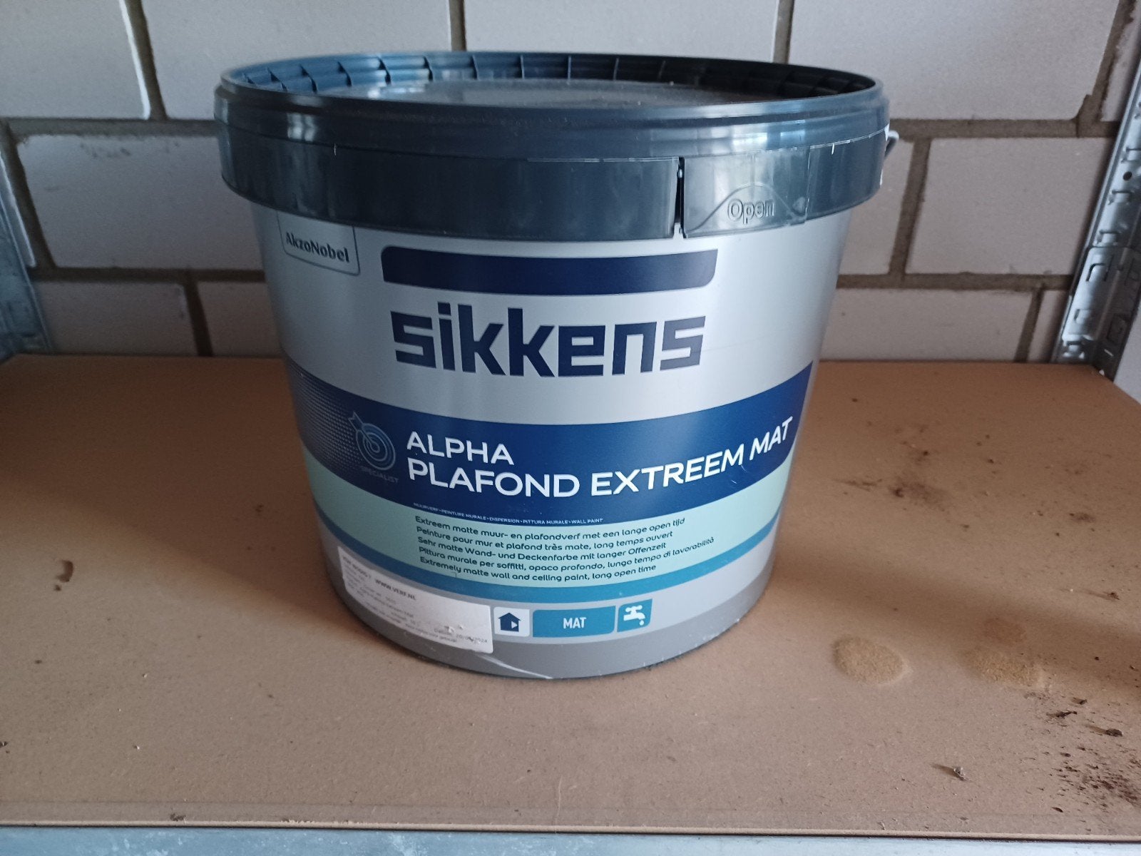Sikkens Alpha Plafond Extreem Mat Muurverf - 10L (3/4 vol), Ophalen, Nieuw, Wit