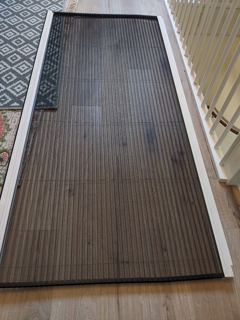 Unilux  schuif hordeur met plisse doek, Ophalen, Kunststof, Gebruikt, 80 tot 100 cm