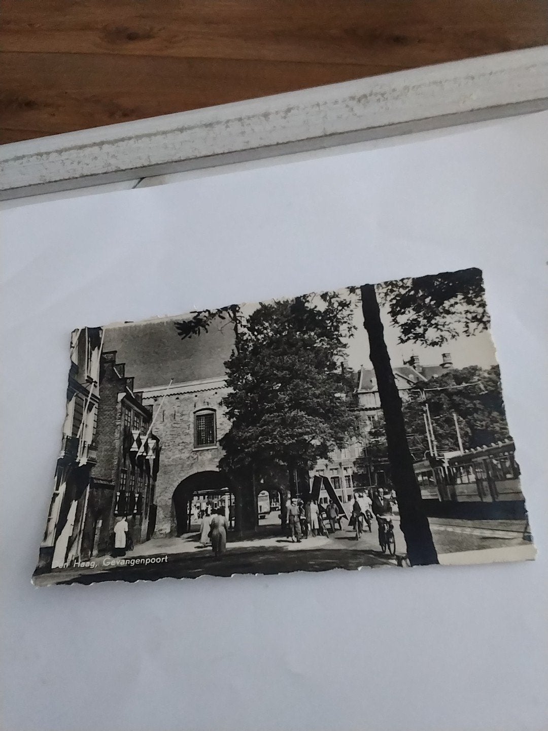 Oude Ansichtkaart Den Haag Gevangenpoort Zwart-Wit, Ophalen of Verzenden, 1920 tot 1940, Gelopen, Zuid-Holland
