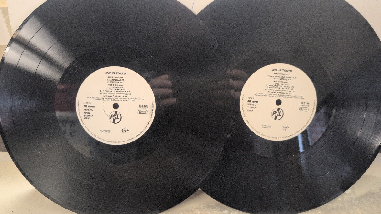 P.I.L. - Live in Tokyo 1983 Dubbel-LP (Virgin Records), Cd's en Dvd's, Gebruikt, Ophalen of Verzenden, 12 inch, Dubbel-LP