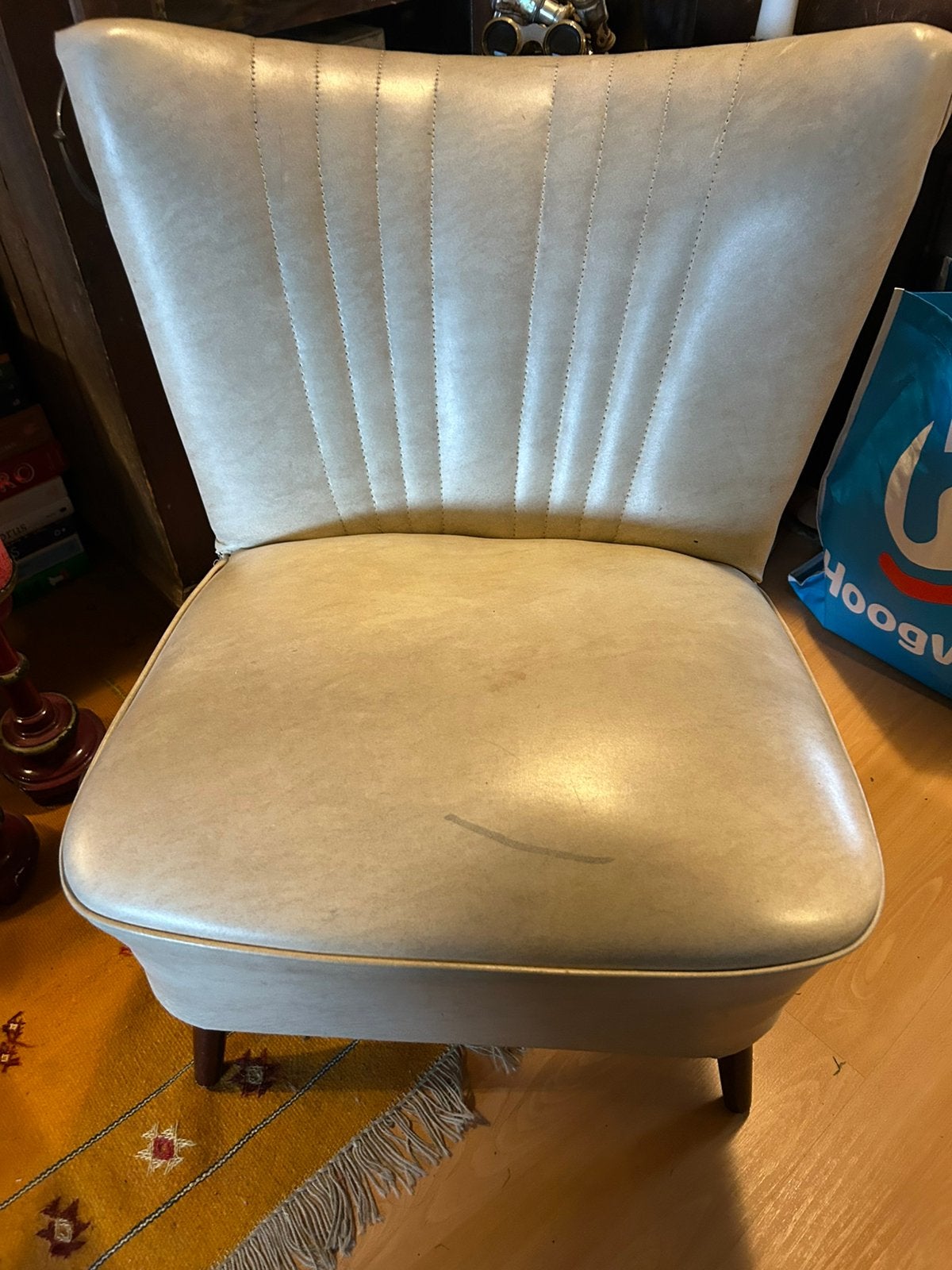 Jaren 50 cocktail stoel, Ophalen of Verzenden, Gebruikt, 50 tot 75 cm, Vintage