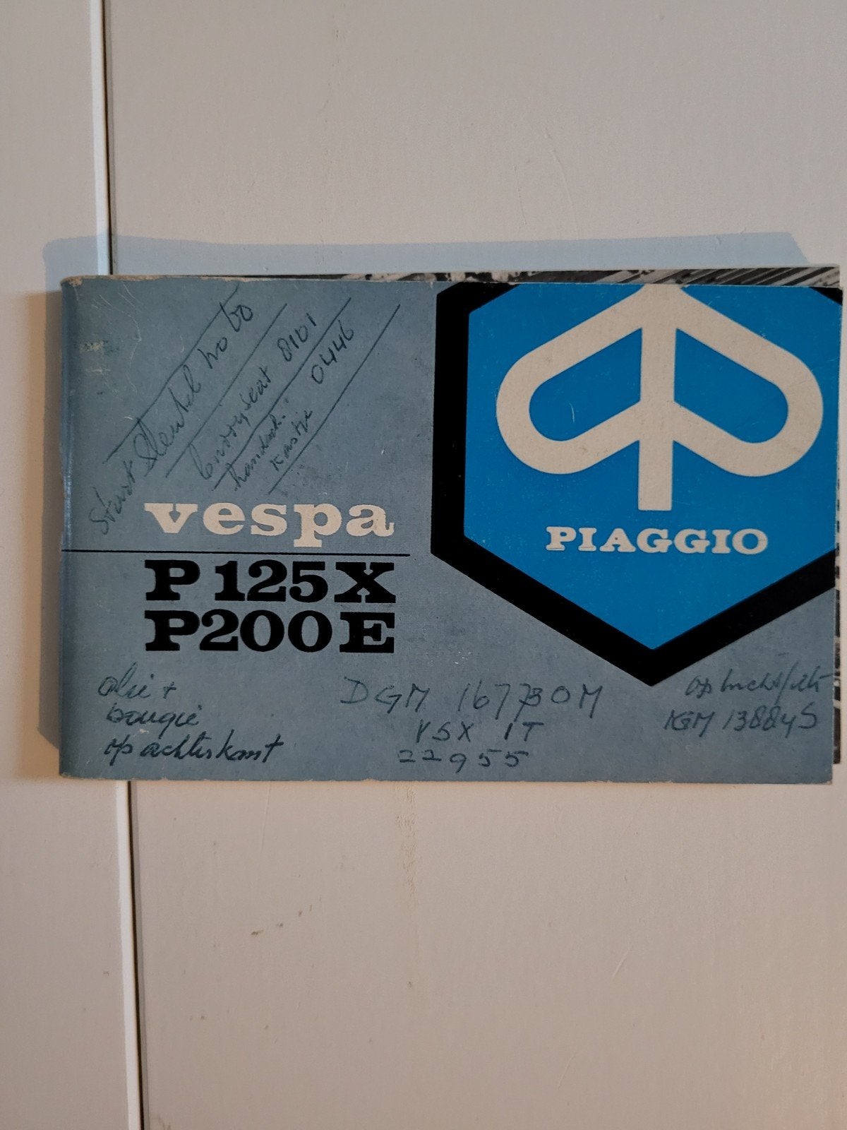 Piaggio Vespa P125X P200E Handleiding (origineel), Verzenden, Gebruikt, Overige typen, Piaggio