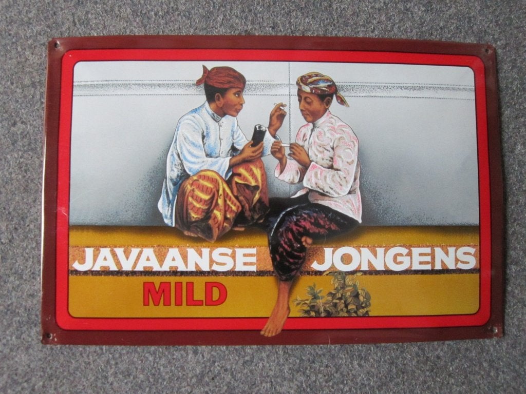 JAVAANSE JONGENS RECLAMEBORDEN, Ophalen, Gebruikt, Reclamebord