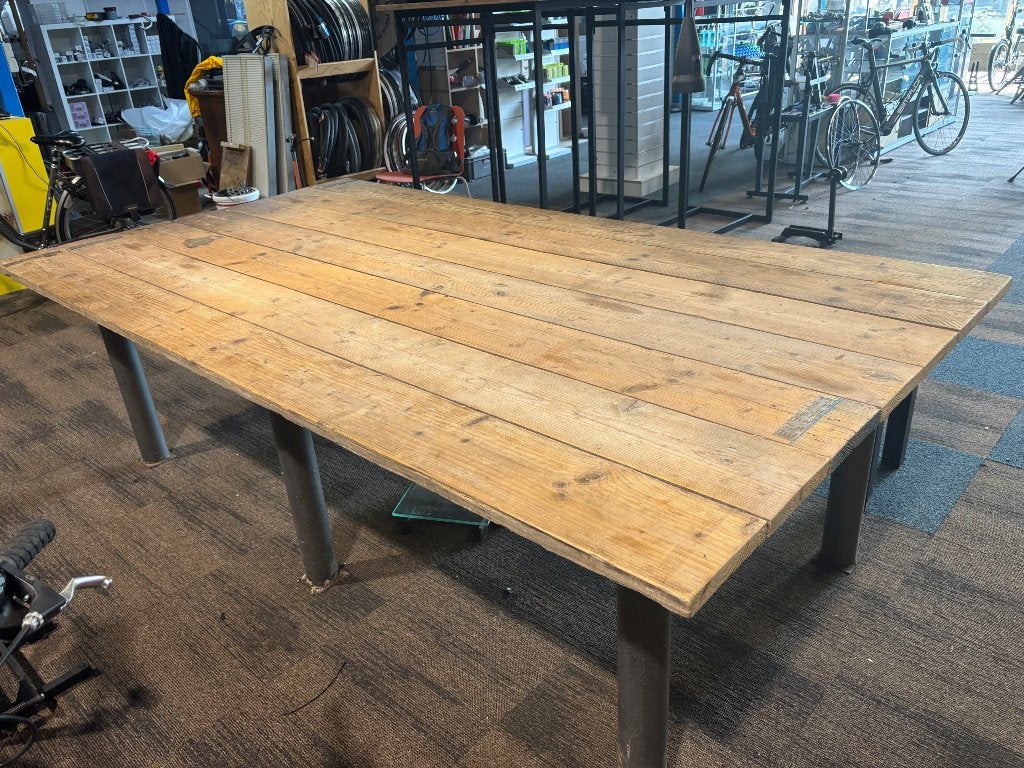 Grote Stamtafel  tuintafel. Antidiefstal tafel, Ophalen, Gebruikt, Tafel, Tafel