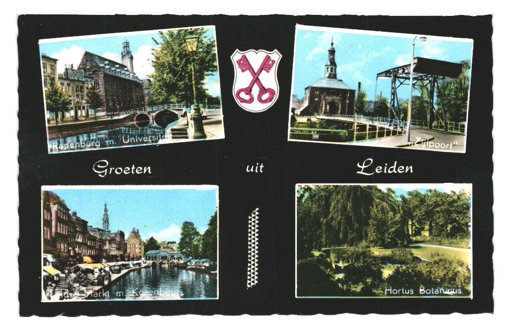 939934 Leiden ZH Nette oude kaart Onbeschreven Circa 1963, Ophalen of Verzenden, 1960 tot 1980, Ongelopen, Zuid-Holland