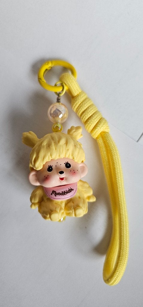 gele monchichi phonechain, Verzamelen, Ophalen of Verzenden, Zo goed als nieuw, Overige typen