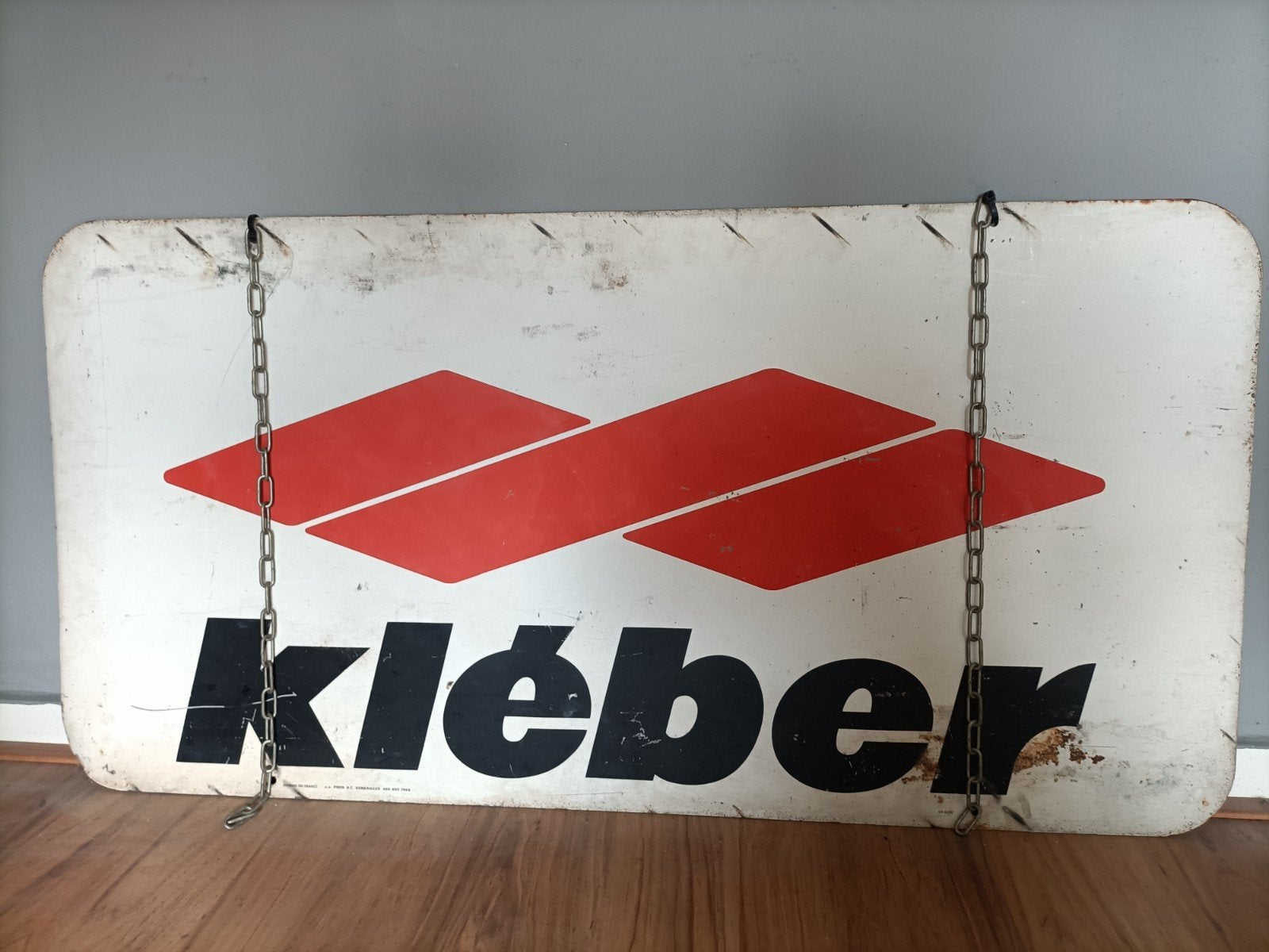 Origineel Kleber Banden Reclamebord - Zwaar en Authentiek, Ophalen of Verzenden, Gebruikt, Reclamebord
