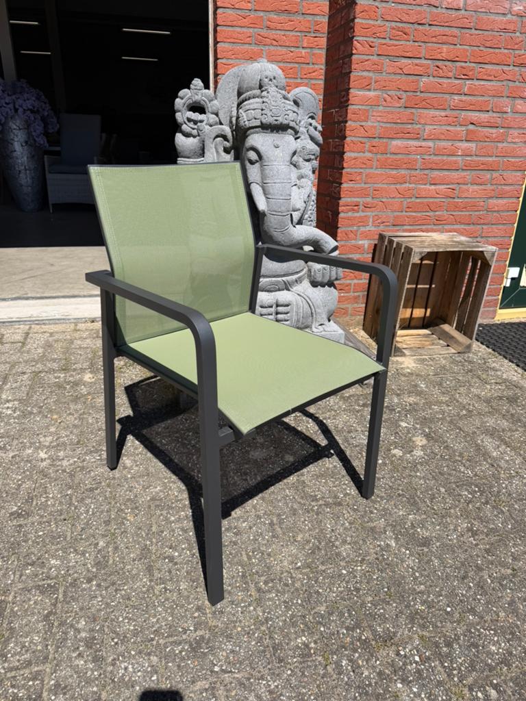 Suns Tutti tuinstoelen antraciet /groen (voorraad leverbaar), Suns, Ophalen of Verzenden, Info@suns.nl, Stapelbaar