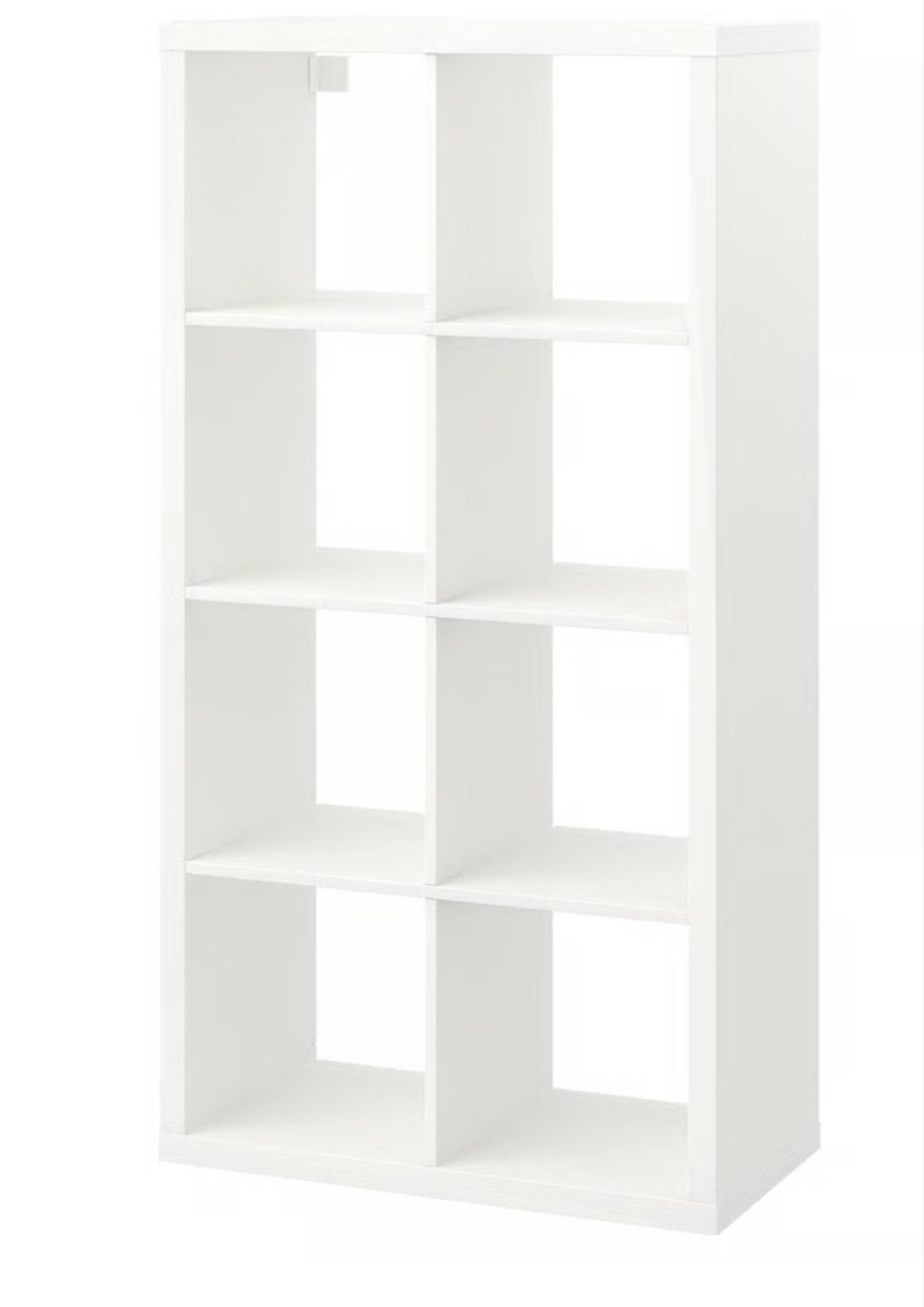 IKEA Kallax Kast met 8 Vakken - Wit, Met plank(en), Gebruikt, 100 tot 150 cm, 25 tot 50 cm