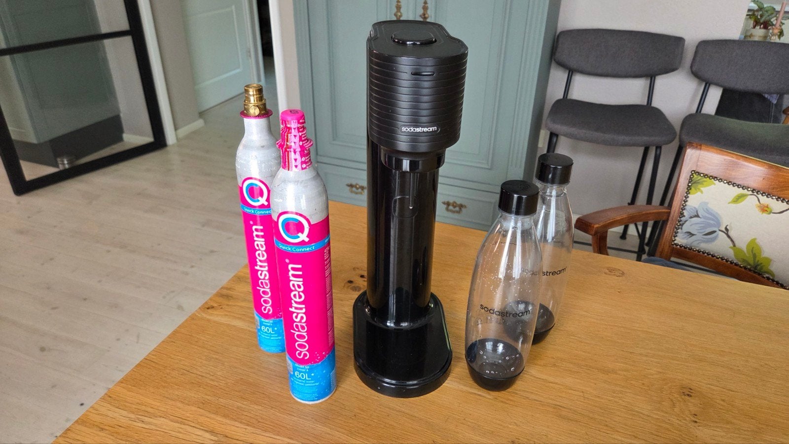 Soda stream GAIA met koolzuur en flessen, Witgoed en Apparatuur, Bruiswatermachines, Ophalen