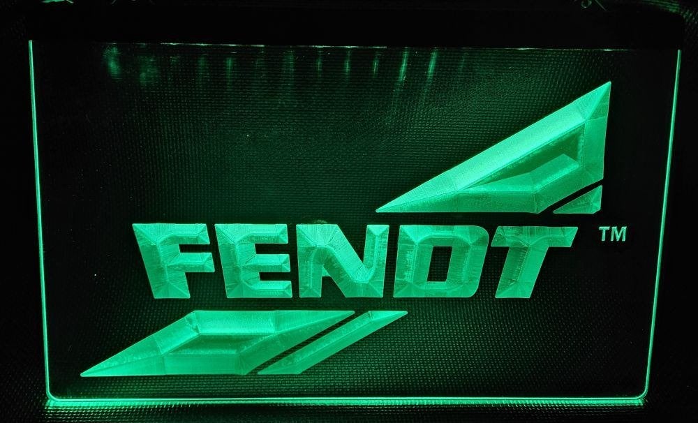 Fendt Tractor logo reclame ledlamp groen led decoratie deco, Ophalen of Verzenden, Nieuw, Auto's