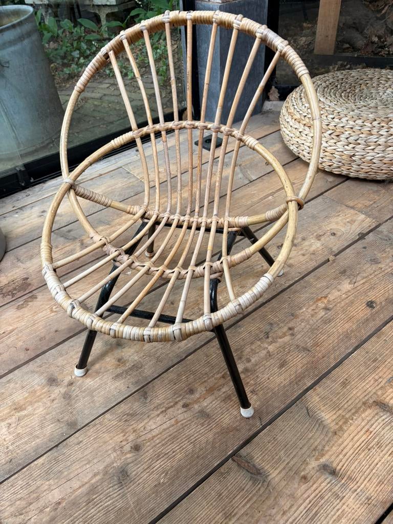 Rotan kinderstoeltje, Antiek en Kunst, Curiosa en Brocante, Ophalen of Verzenden