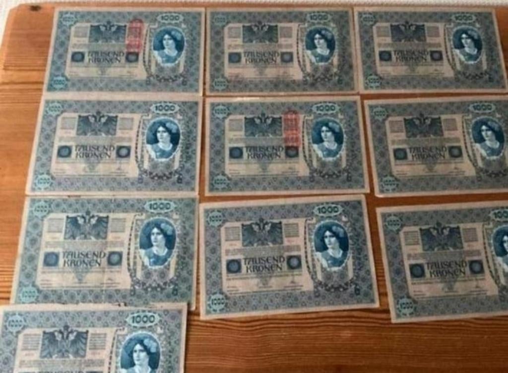 10 stuks Oostenrijk 1000 kronen, Postzegels en Munten, Bankbiljetten | Europa | Niet-Eurobiljetten, Ophalen of Verzenden, Oostenrijk
