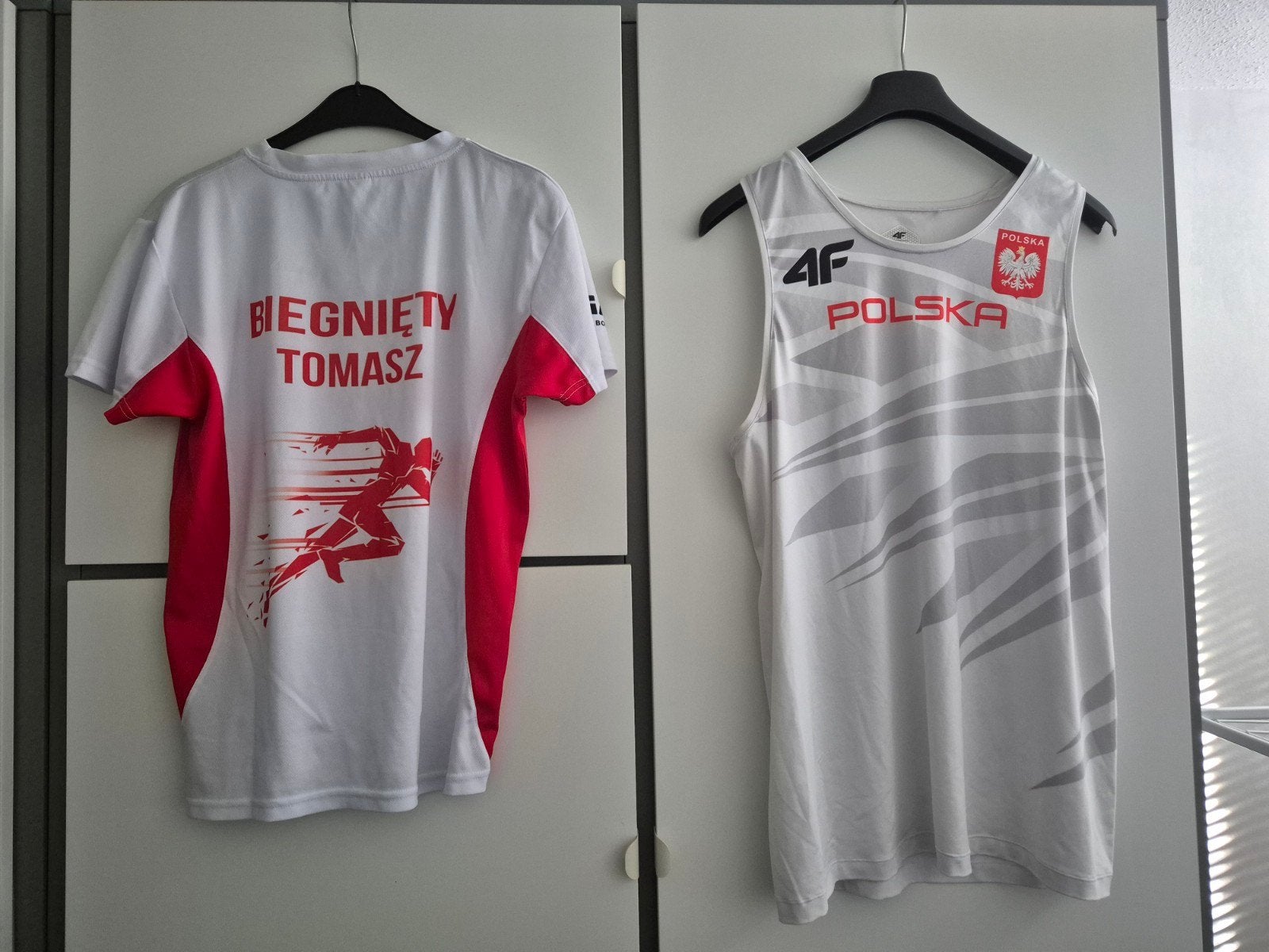 Pools sport- en hardloopshirt - 1 vd Olympisch, Verzenden, Zo goed als nieuw, Wit, Hardlopen of Fietsen