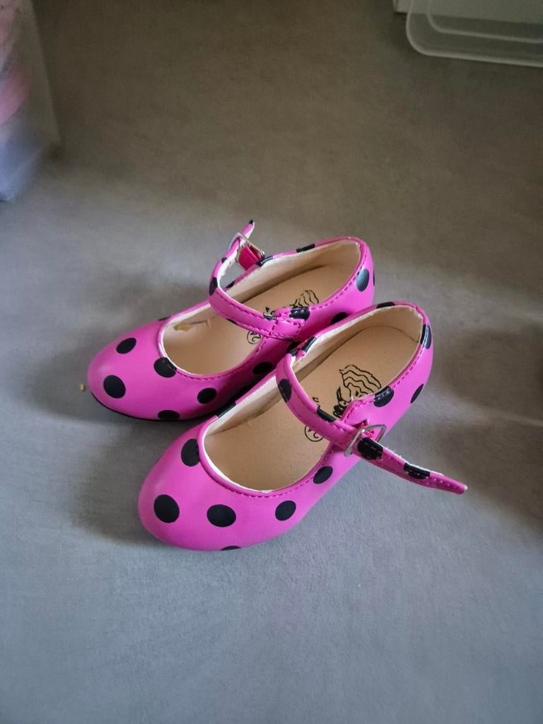 Flamenco schoentjes maat 22/23- Roze met stippen, Ophalen of Verzenden, Gebruikt, Meisje, Schoenen