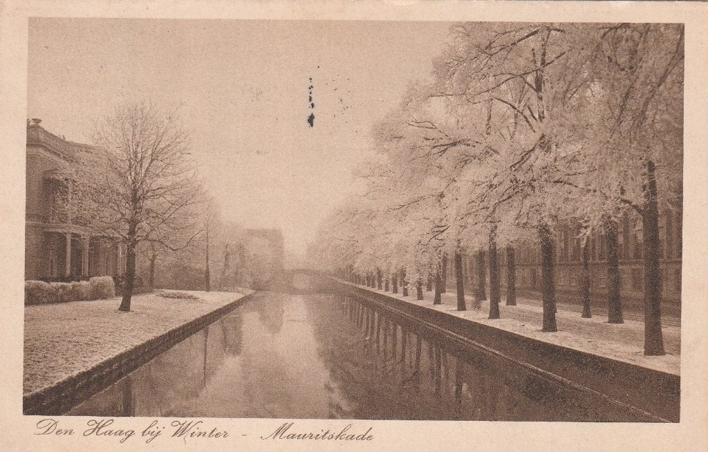 den haag- mauritskade bij winter 1923, Ophalen of Verzenden, 1920 tot 1940, Zuid-Holland