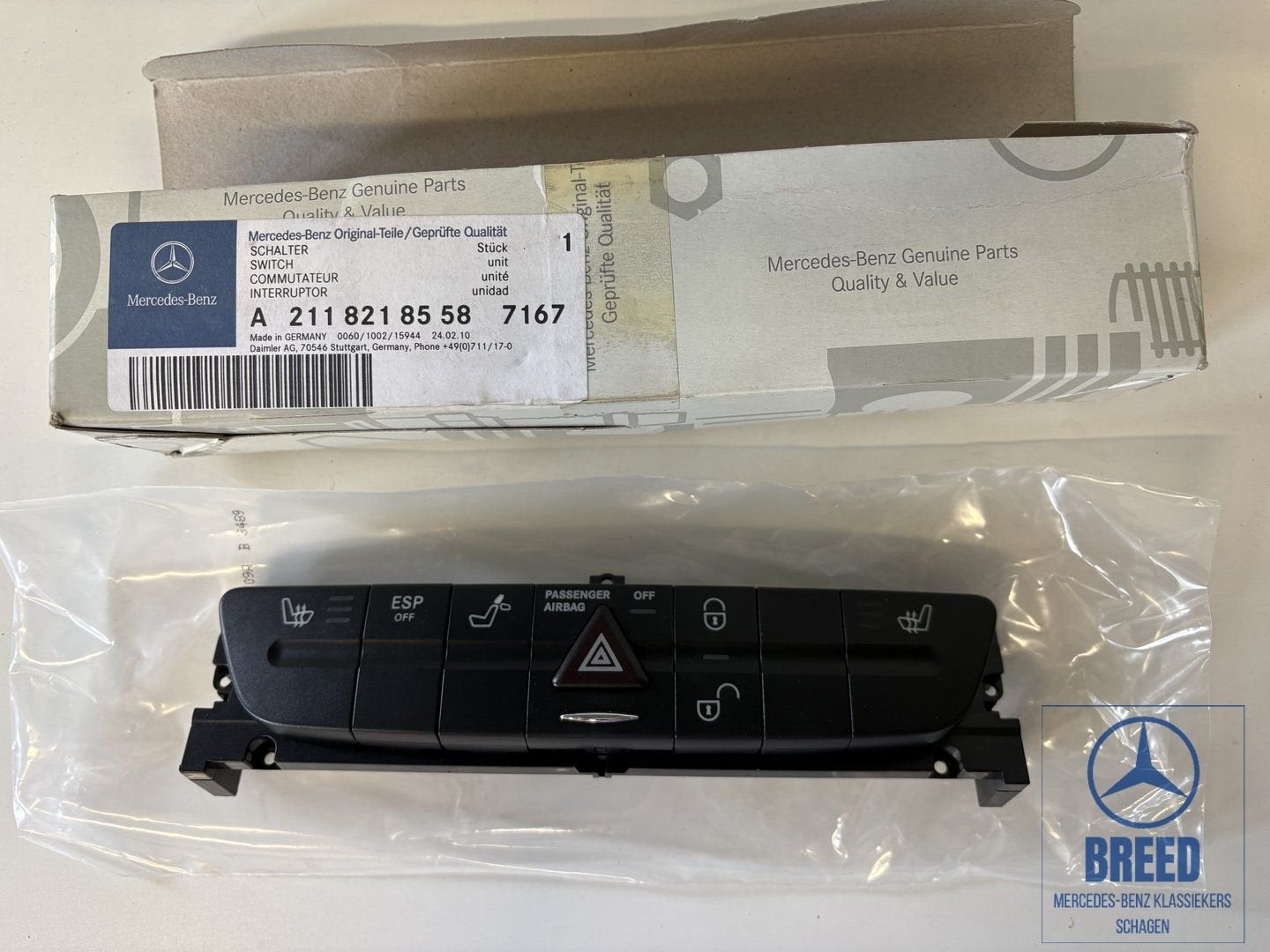 NOS schakelaar Mercedes-Benz W211 S211 E-Klasse W219 CLS, -, Nieuw, Ophalen of Verzenden, -
