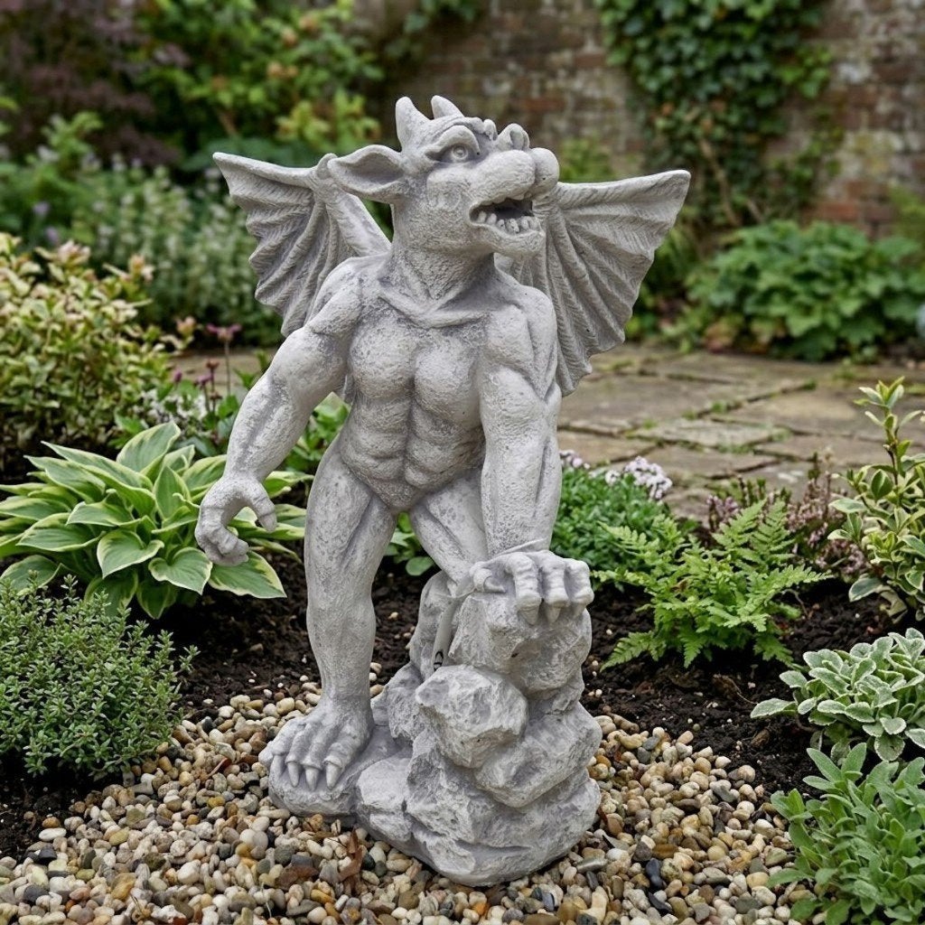Gargoyle draken trollen fantasy tuinbeeld beton, Tuin en Terras, Tuinbeelden, Ophalen, Nieuw, Beton, Dierenbeeld