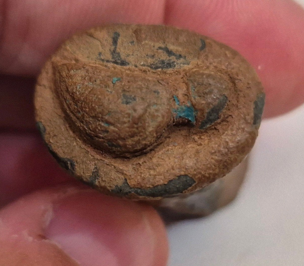 Romeins matrijs met vogel brons  bodemvondst, Ophalen of Verzenden