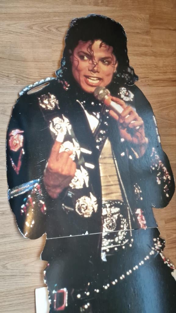 Michael Jackson Dangerous Promotie Bord (BAD/Dangerous), Verzamelen, Muziek, Artiesten en Beroemdheden, Ophalen of Verzenden, Gebruikt