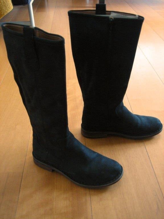 Sportieve grijs-zwarte laarzen CLARKS 38 D snazzeys, Hoge laarzen, Verzenden, Zwart, Zo goed als nieuw