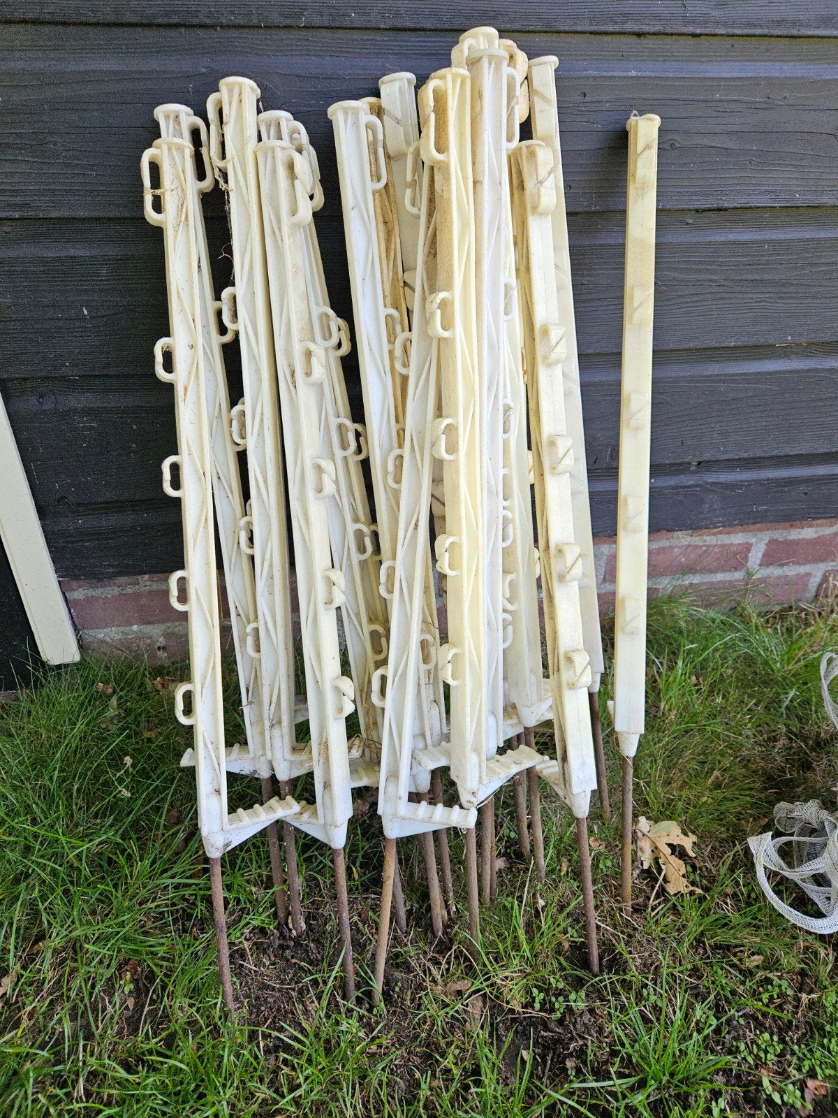 20 afzetpaaltjes 55 cm met stalen punt 15 cm
