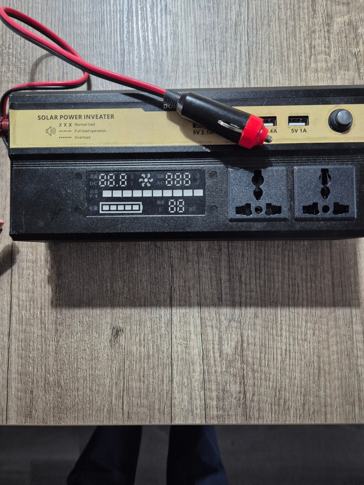 Solar Power Inverter 12V naar 220V met USB en Krokodillen, Ophalen