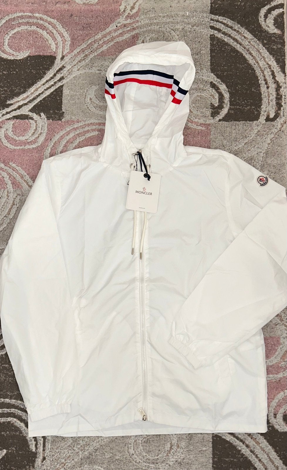 Moncler jas maat M wit nieuw, Kleding | Heren, Jassen | Zomer, Ophalen of Verzenden, Zo goed als nieuw, Maat 48/50 (M), Wit