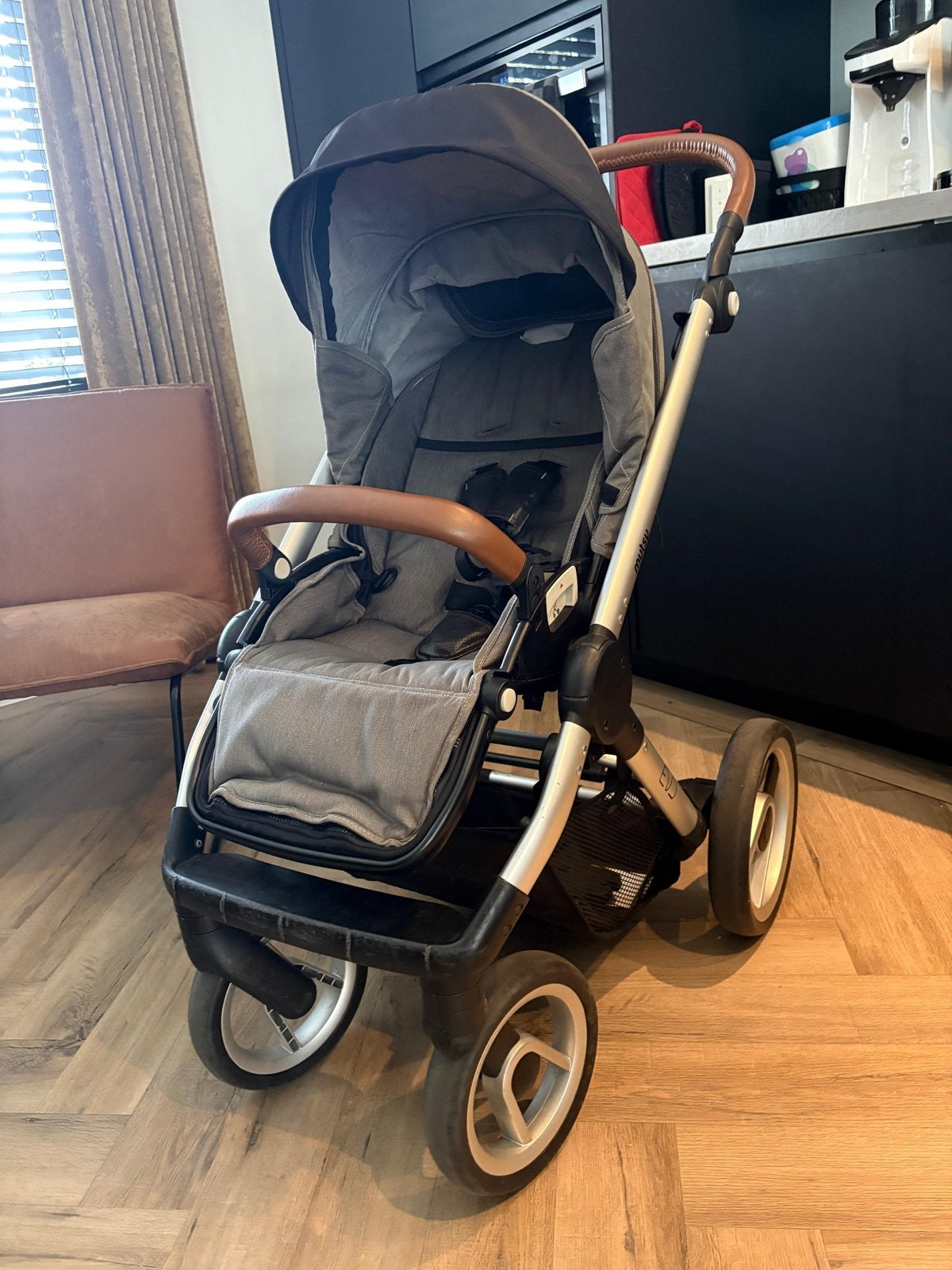 Mutsy Evo 3-in-1 kinderwagen met reiswieg en autostoel, Ophalen, Gebruikt, Combiwagen, Mutsy