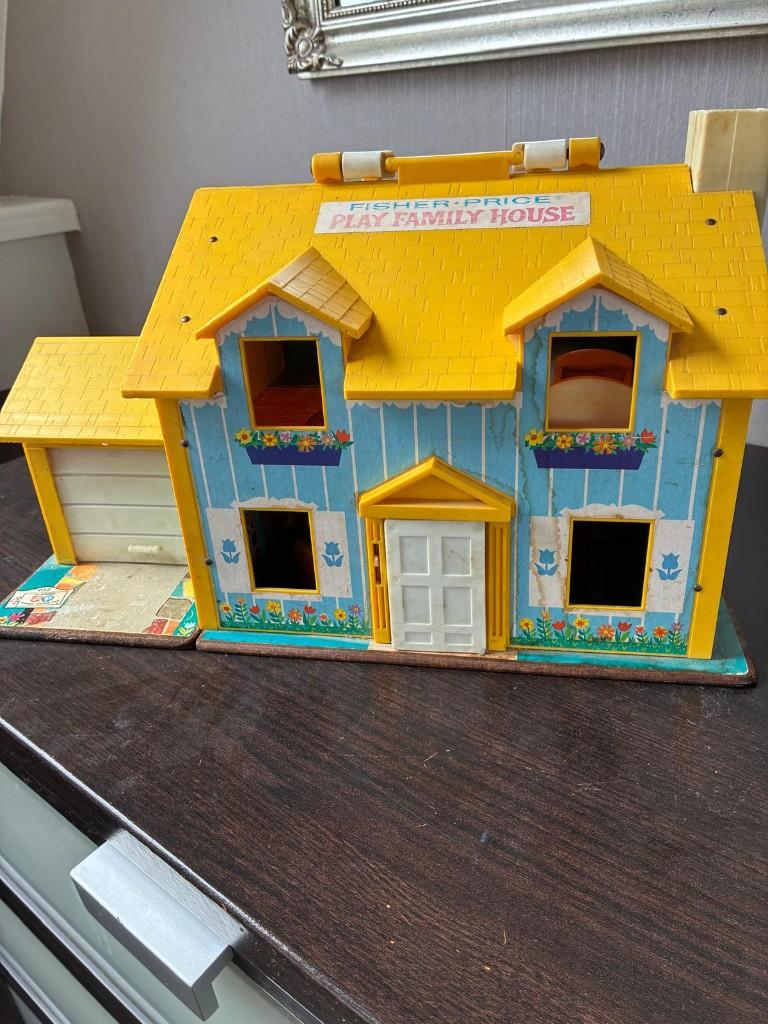 Vintage fisher price family house, Ophalen, Gebruikt, Speelset