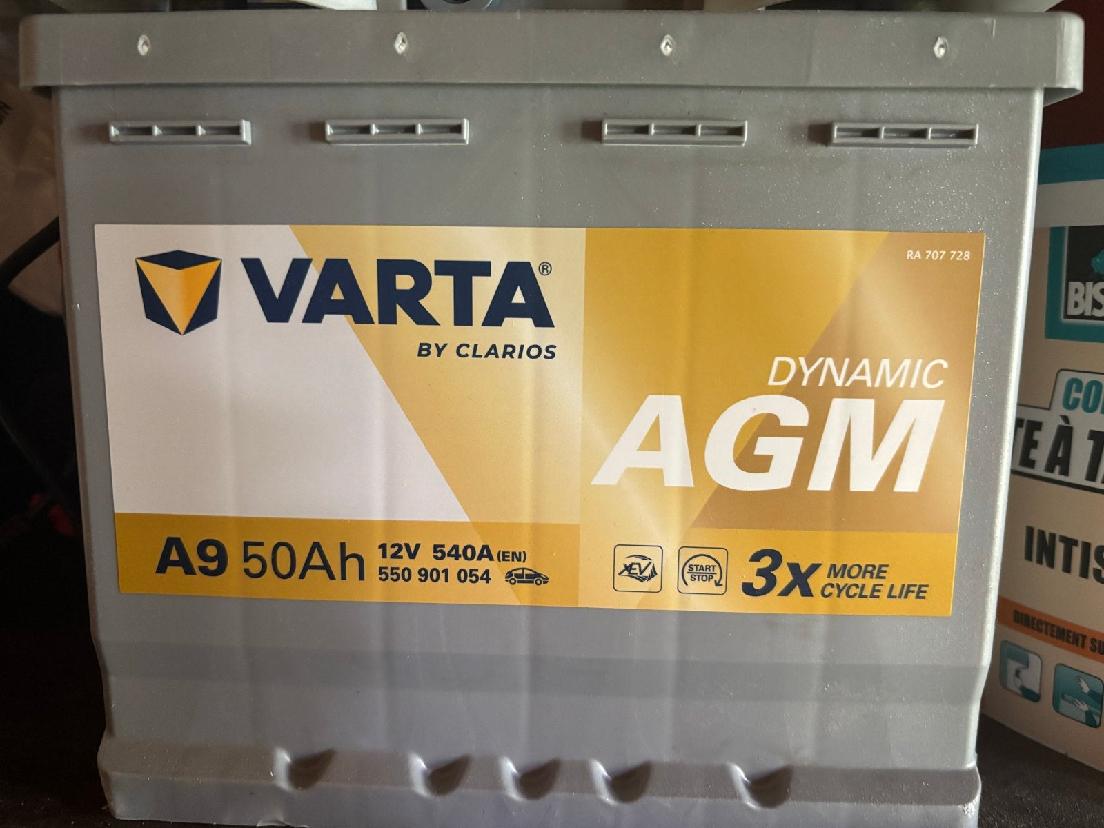 VARTA Dynamic AGM A9 50Ah 12V Start-Stop Accu, Ophalen, Nieuw