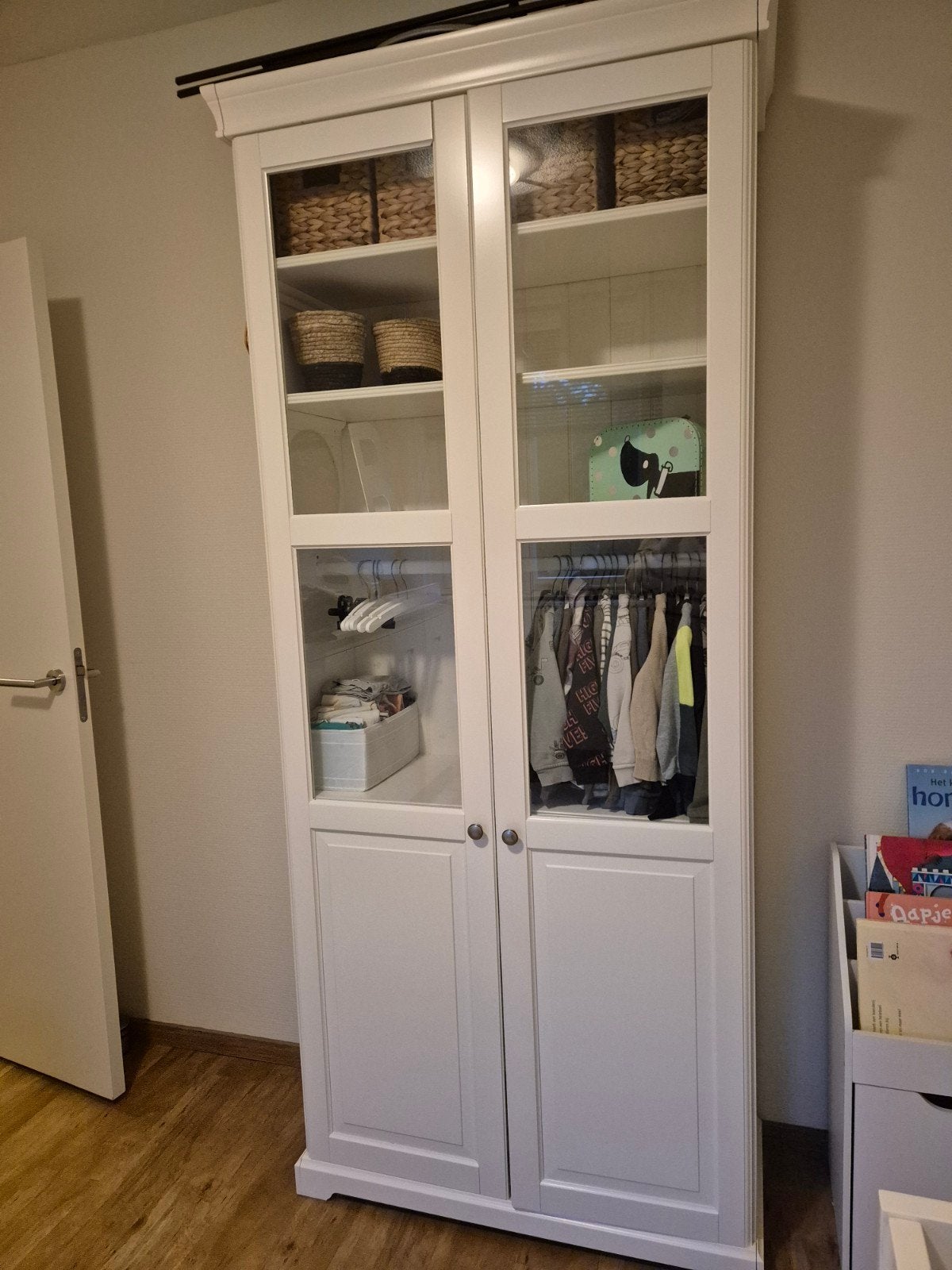 IKEA Billy Boekenkast met glazen deuren, Ophalen, Met deur(en), Gebruikt, 200 cm of meer