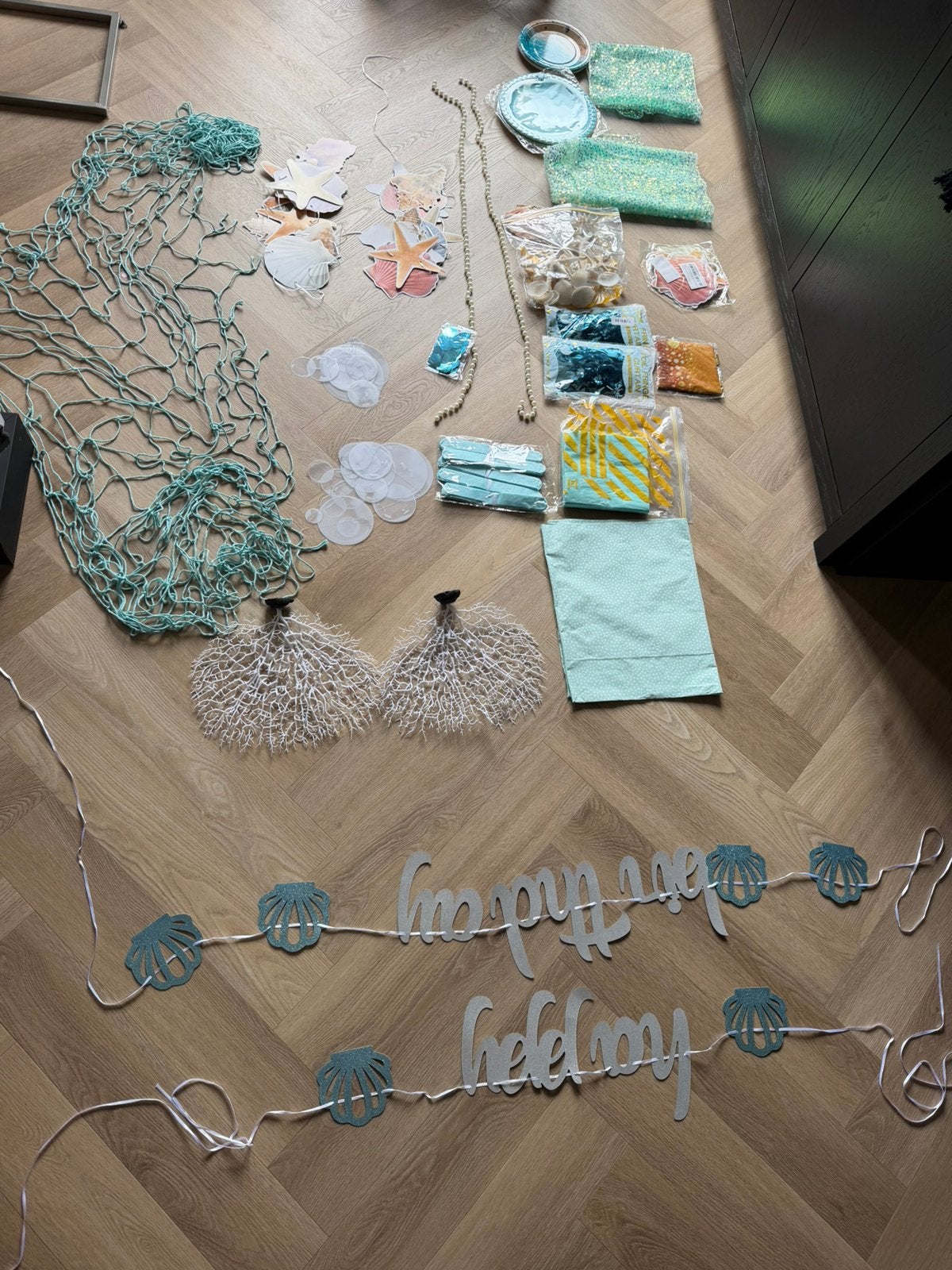 Strand feestje versiering decoratie, Ophalen of Verzenden, Zo goed als nieuw, Versiering, Verjaardag