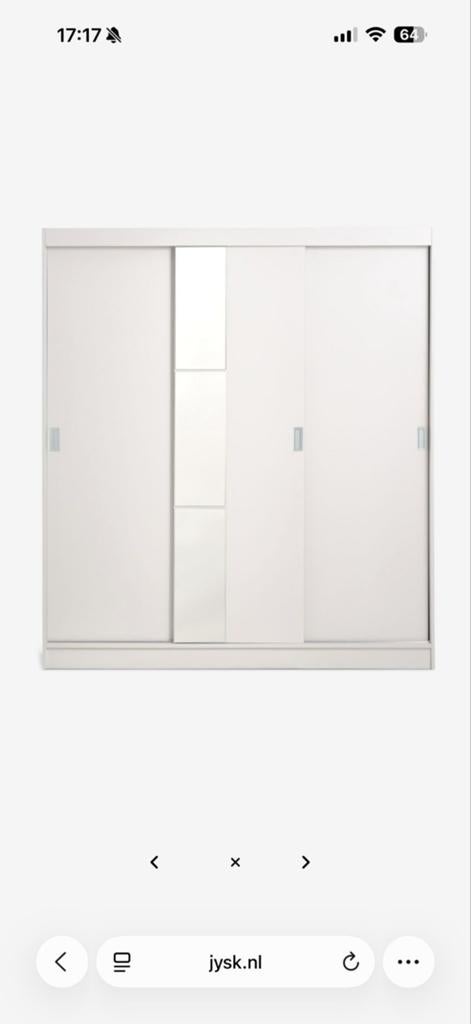 Gratis Jysk kast, gedeeltelijk gemonteerd, Huis en Inrichting, Kasten | Kledingkasten, Glas, 100 tot 150 cm, Nieuw, 25 tot 50 cm