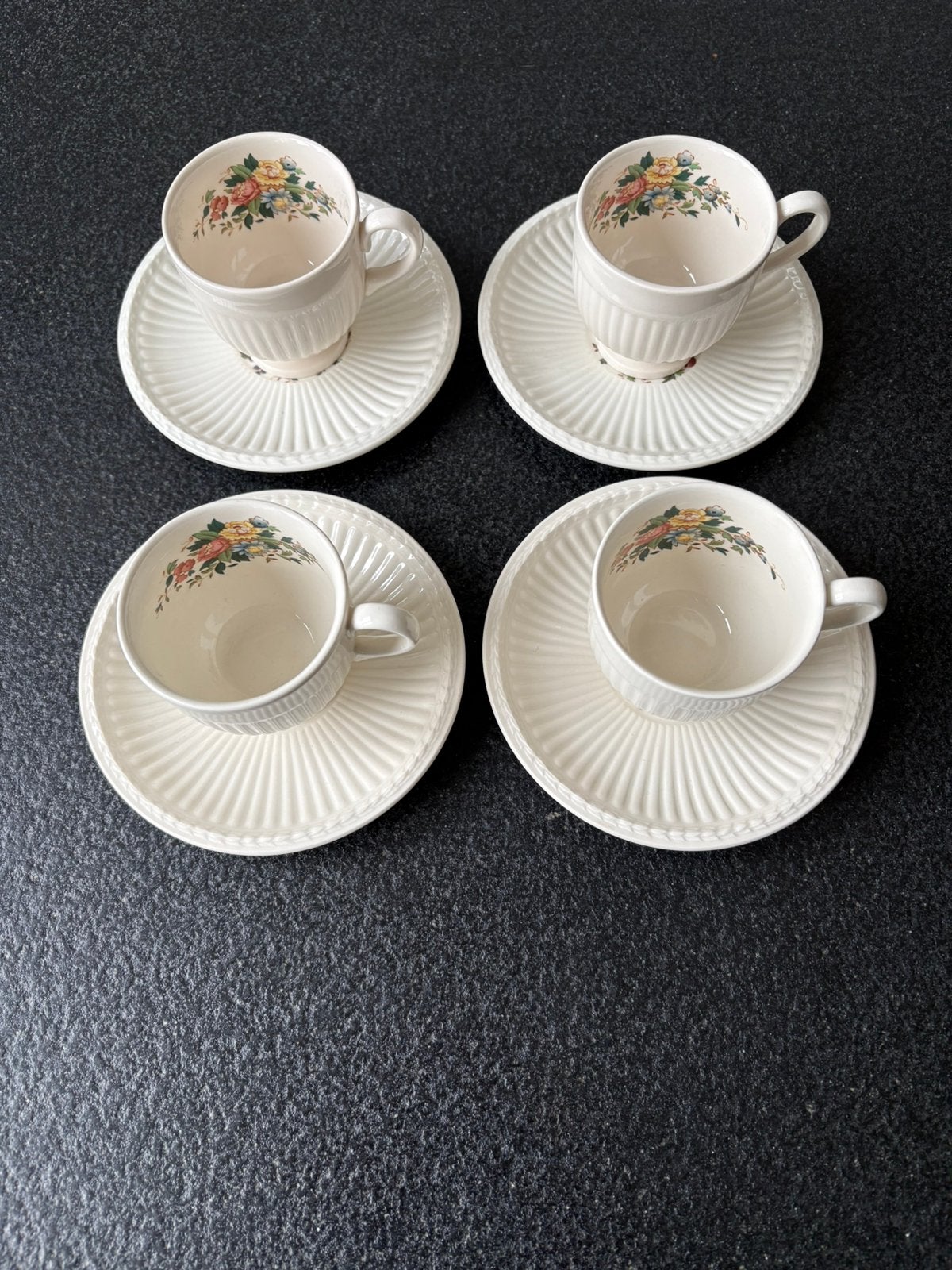 4 Wedgwood Conway espressokopjes, Ophalen of Verzenden, Zo goed als nieuw, Wedgwood, Kop(pen) en/of Schotel(s)