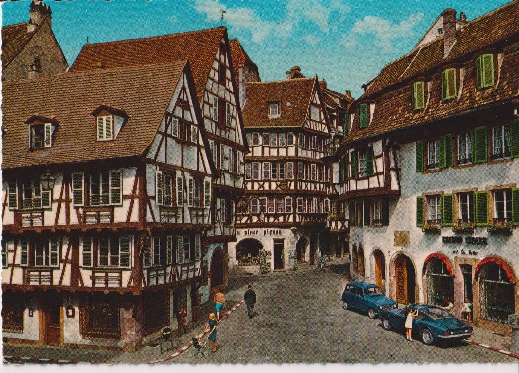 Frankrijk, Colmar met auto's , Ford OSI 20M TS , Renault 4, Ophalen of Verzenden, 1960 tot 1980, Gelopen, Frankrijk