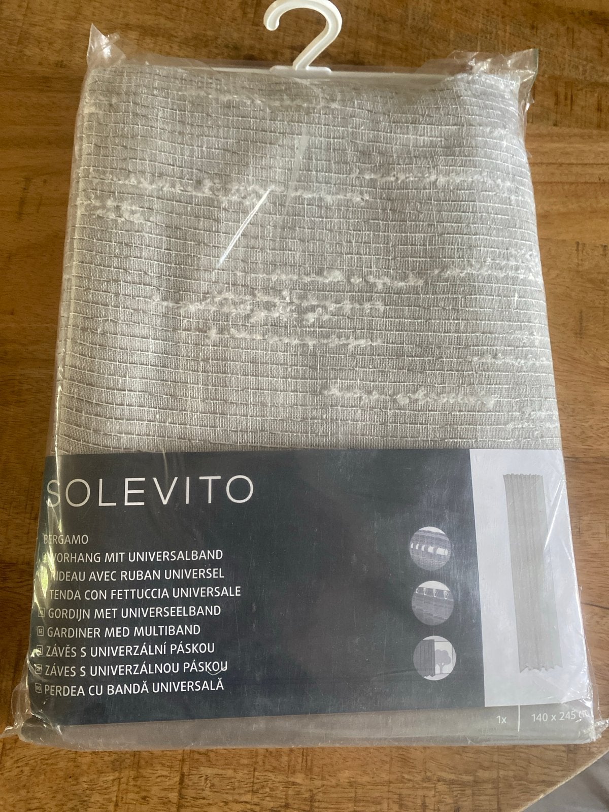 Sole Vito Bergamo Gordijn met Universeelband 140x245cm, Overige merken, Nieuw, Hornbach, Gordijn