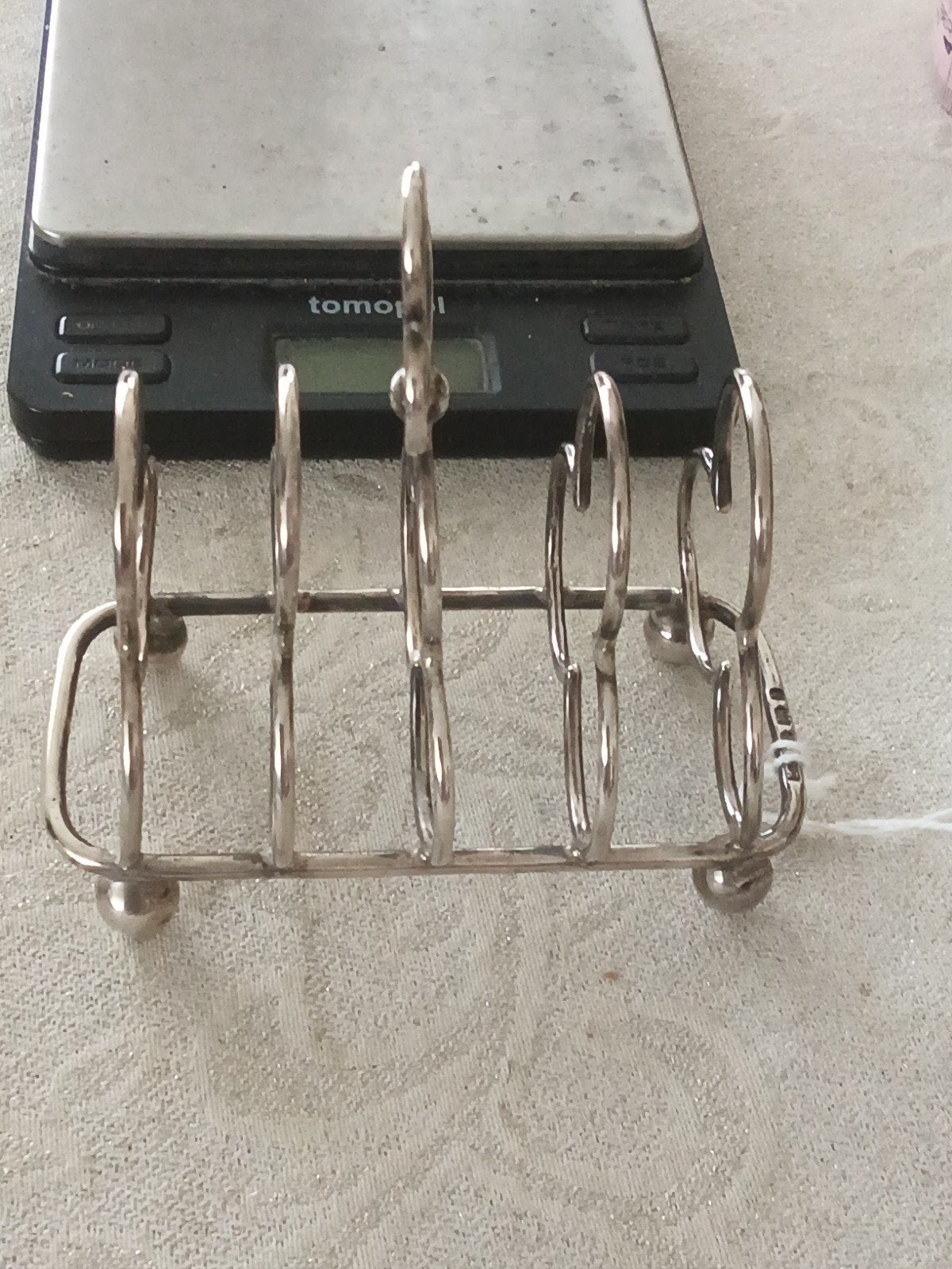 zilveren toast houder., Ophalen of Verzenden, Zilver