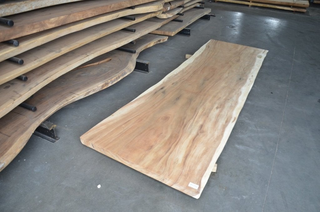 Suar boomstamtafel 350 cm-  BT250- 3,5  m boomstamtafel, Overige houtsoorten, 100 tot 150 cm, Ophalen of Verzenden, Vijf personen of meer