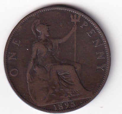 UK Penny 1895 met randtikje, Verzenden, Overige landen, Losse munt