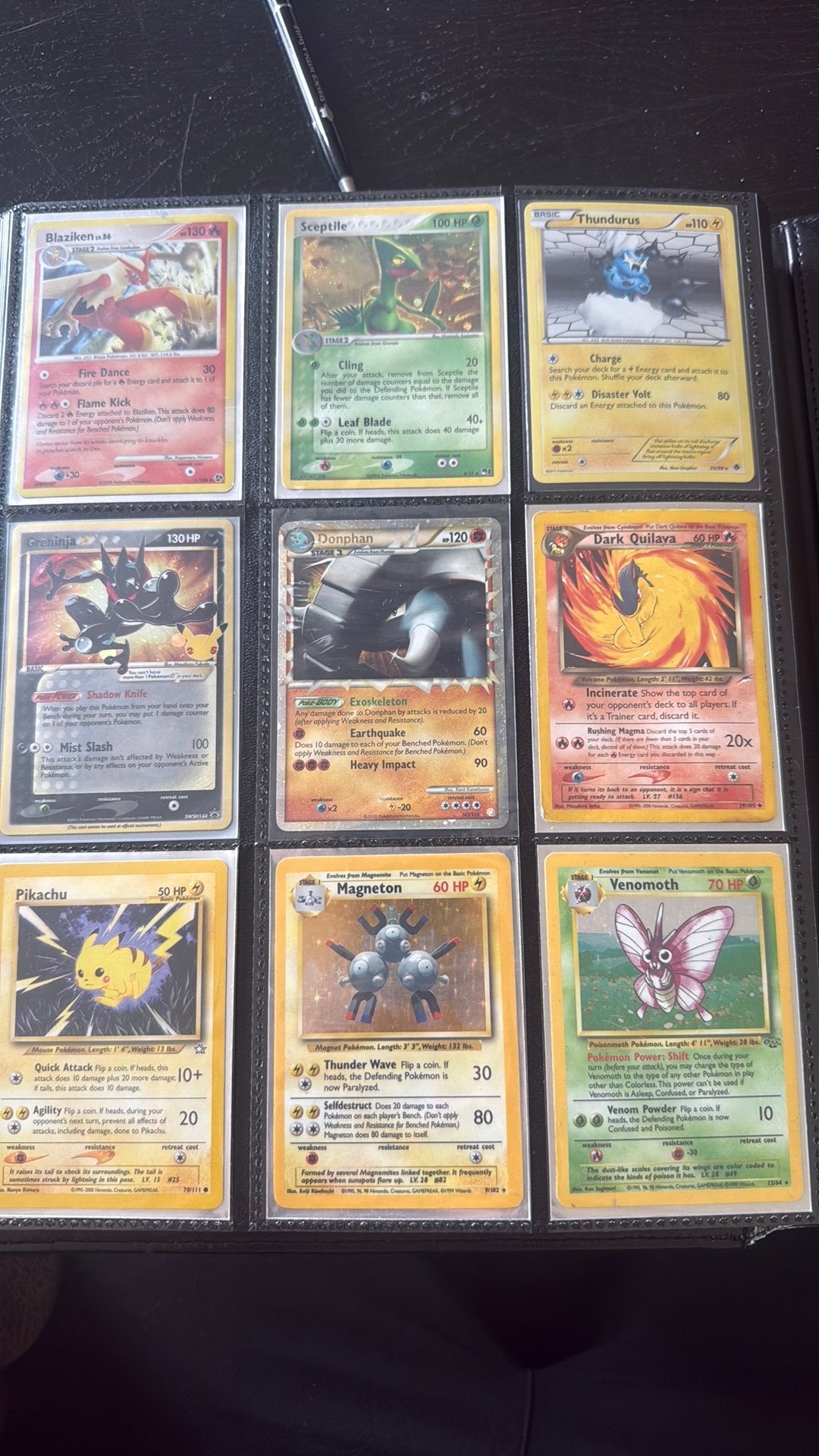 Pokémon Kaarten Collectie - Blaziken, Sceptile, Pikachu, Ophalen of Verzenden, Gebruikt, Meerdere kaarten