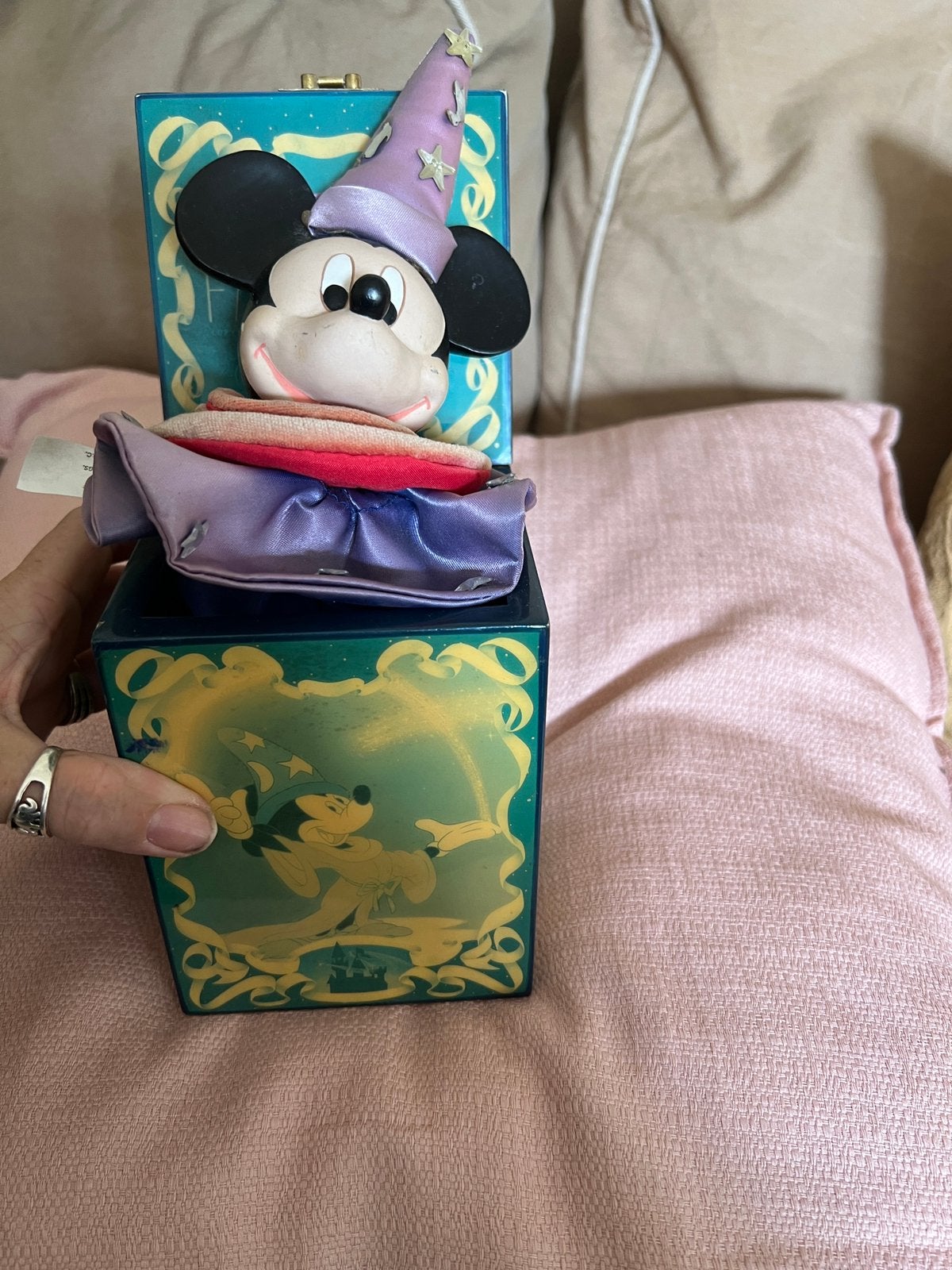 Muziekdoos Disney mickey mouse, Verzenden, Zo goed als nieuw, Vierkant
