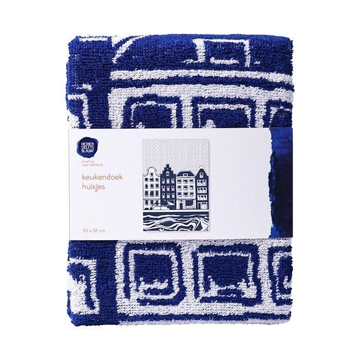 Moederdag-Heinen Delfts Blauw thee/keukendoek Grachtenpand, Blauw, Industrieweg 7, 3881LB Putten, Info@heinendelftsblauw.nl, Heinen Delfts Blauw